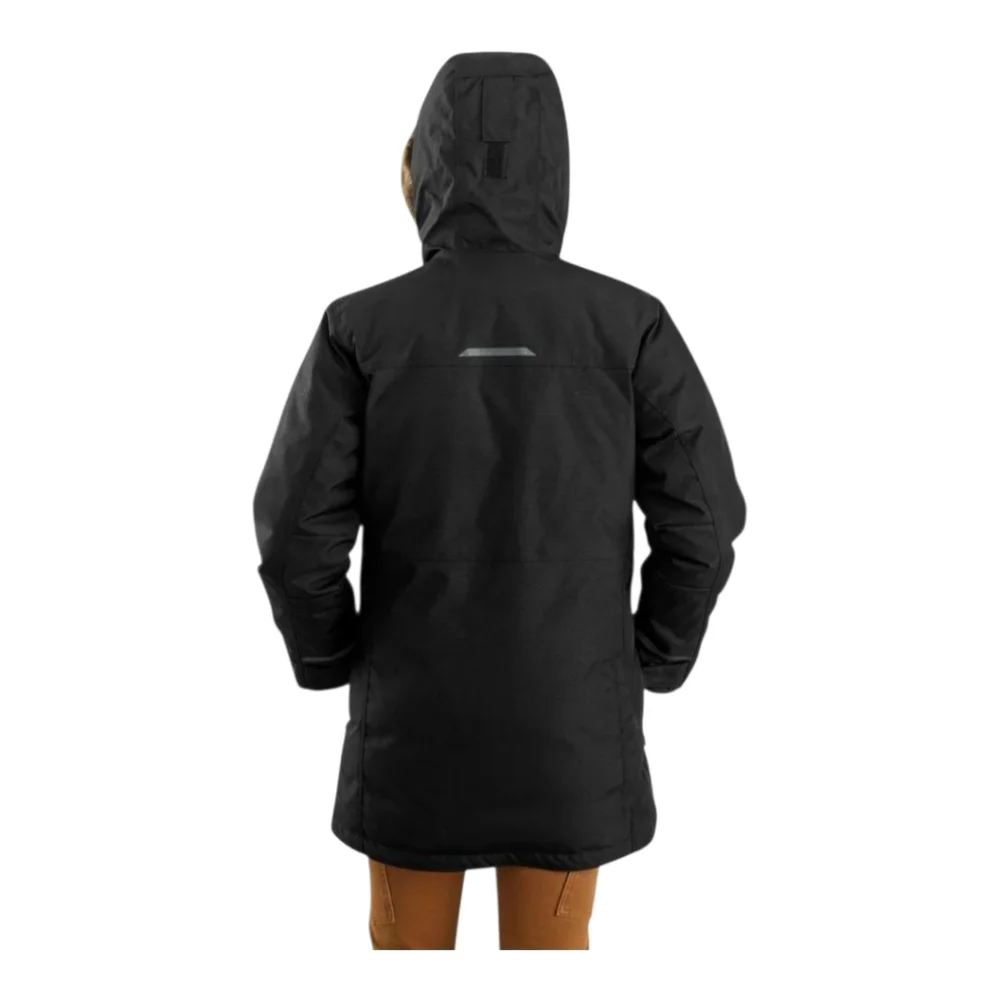 Carhartt Yukon Extreme Parka Faux Fur Detachable Hood Sz Medium 8-10  Black - Picture 2 of 10